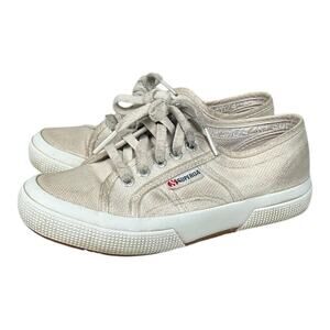 SUPERGA Classic Year Round Big Kids White Sneakers Size 12.5 100% Cotton